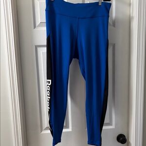 Reebok Blue and Black Women's Performance Leggings